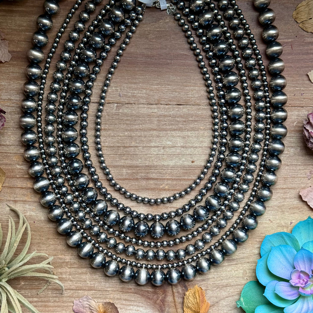 NEW! Build your own Sterling Silver Pearls Necklace 3-4-5-6-8-10-12-14 mm